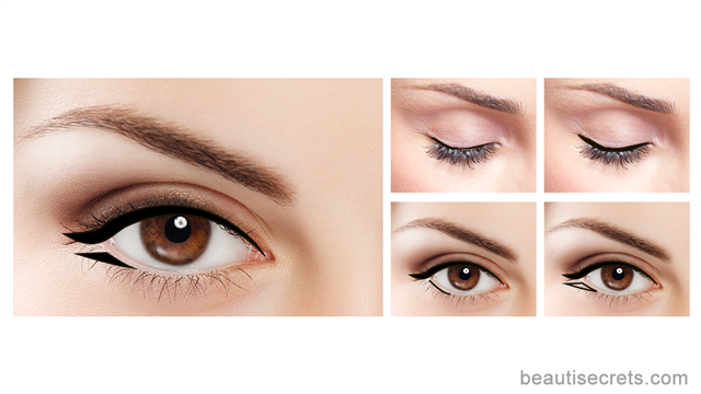 Winged eyeliner for close set eyes
