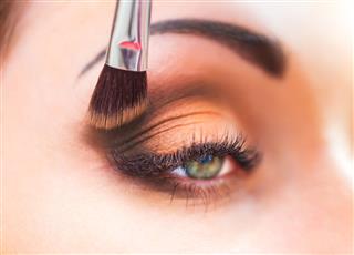 Applying Eyeshadow On Eyelid