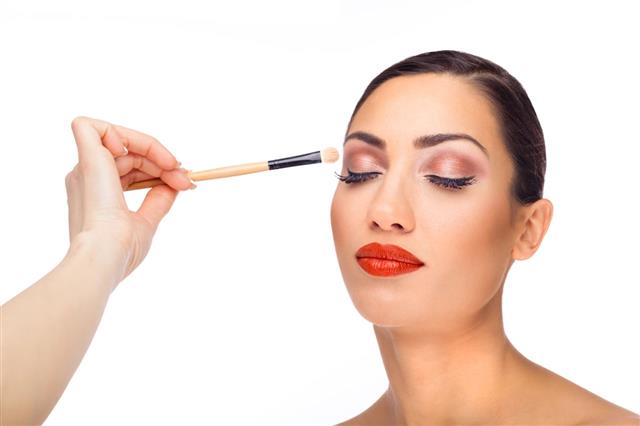 Woman Applying Makeup