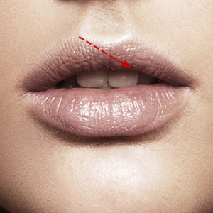 Apply lip liner left to right