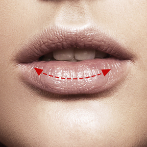 Apply lipstick over bottom lip