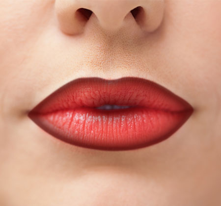 Chola Makeup Final Look of Lips