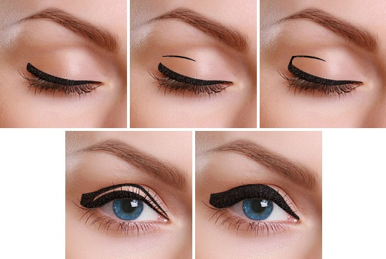 Steps for Applying Thick and Squared Eyeliner