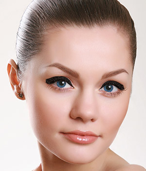Woman With Modern Mod Eyeliner