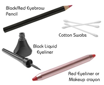 Eye makeup tools collage