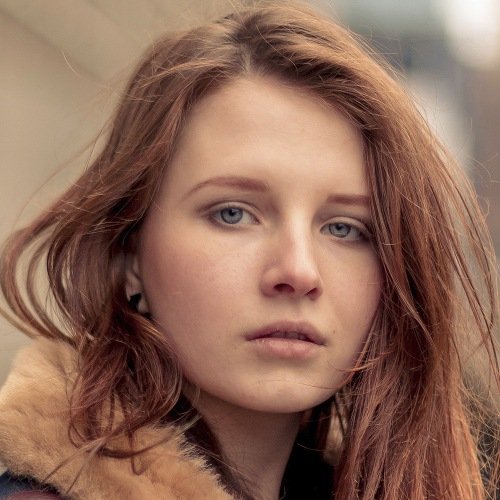 Hipster Woman with No Makeup Look