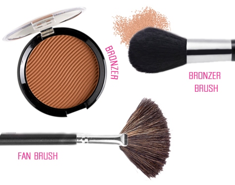 Kabuki brush for applying bronzer