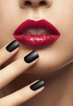 crimson red lip