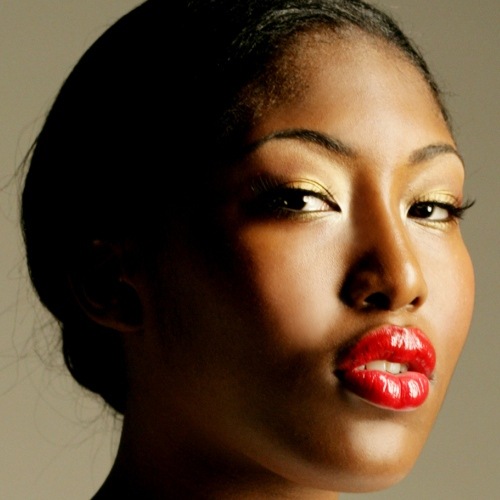 Woman with red lipstick