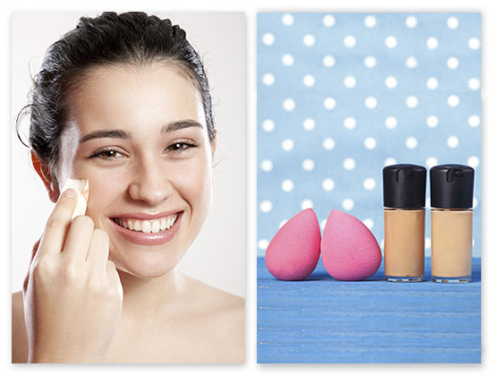 Woman Applying Foundation