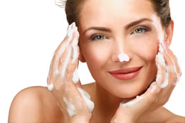 Facial Skin Care with Creams and Moisturizers