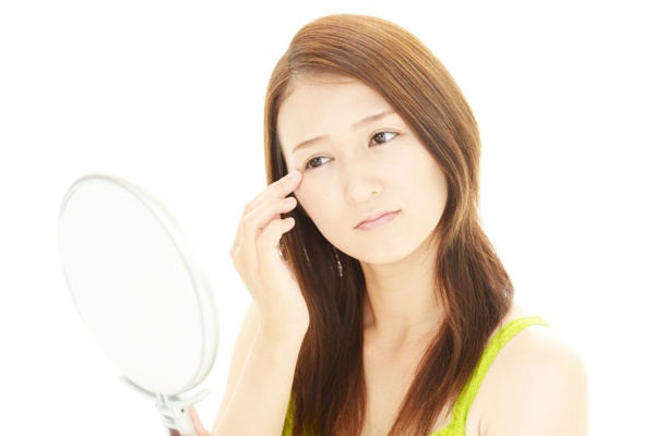 Woman Stressed about wrinkles