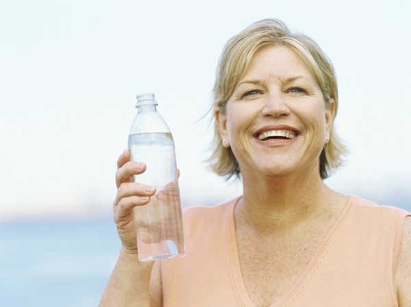 Lady with Bottled Water