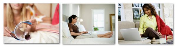 Woman using laptop