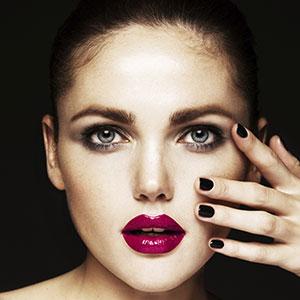 Woman Apply Lipstick